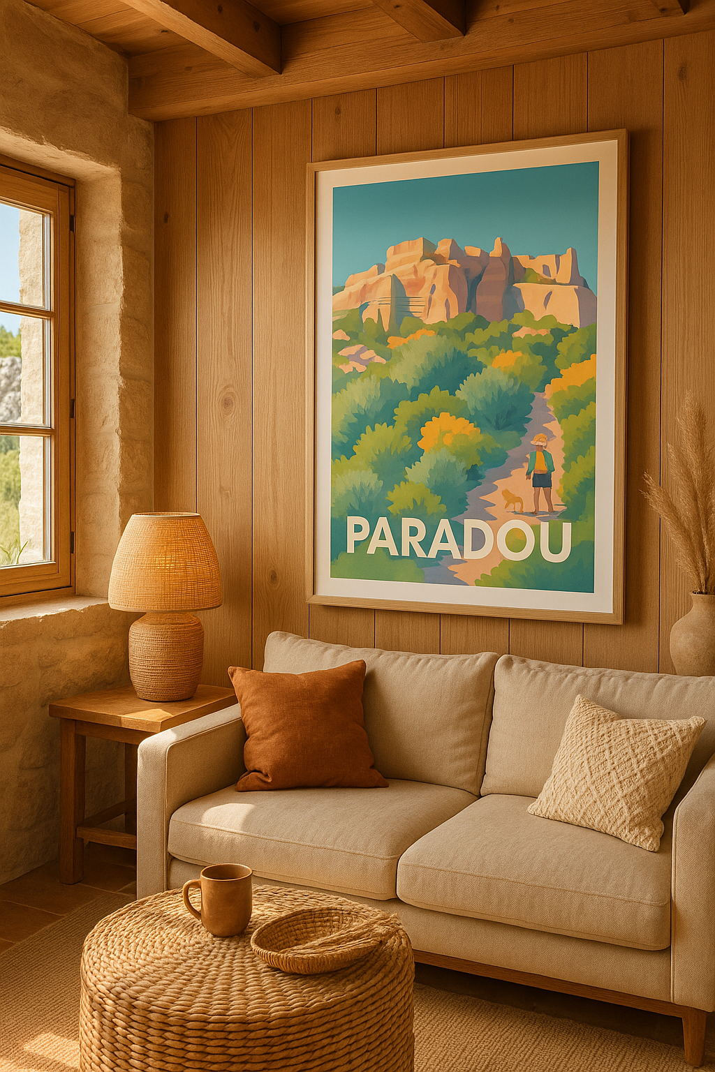 Bouches-du-Rhône France Affiche de Paradou - Évasion et nature en Provence