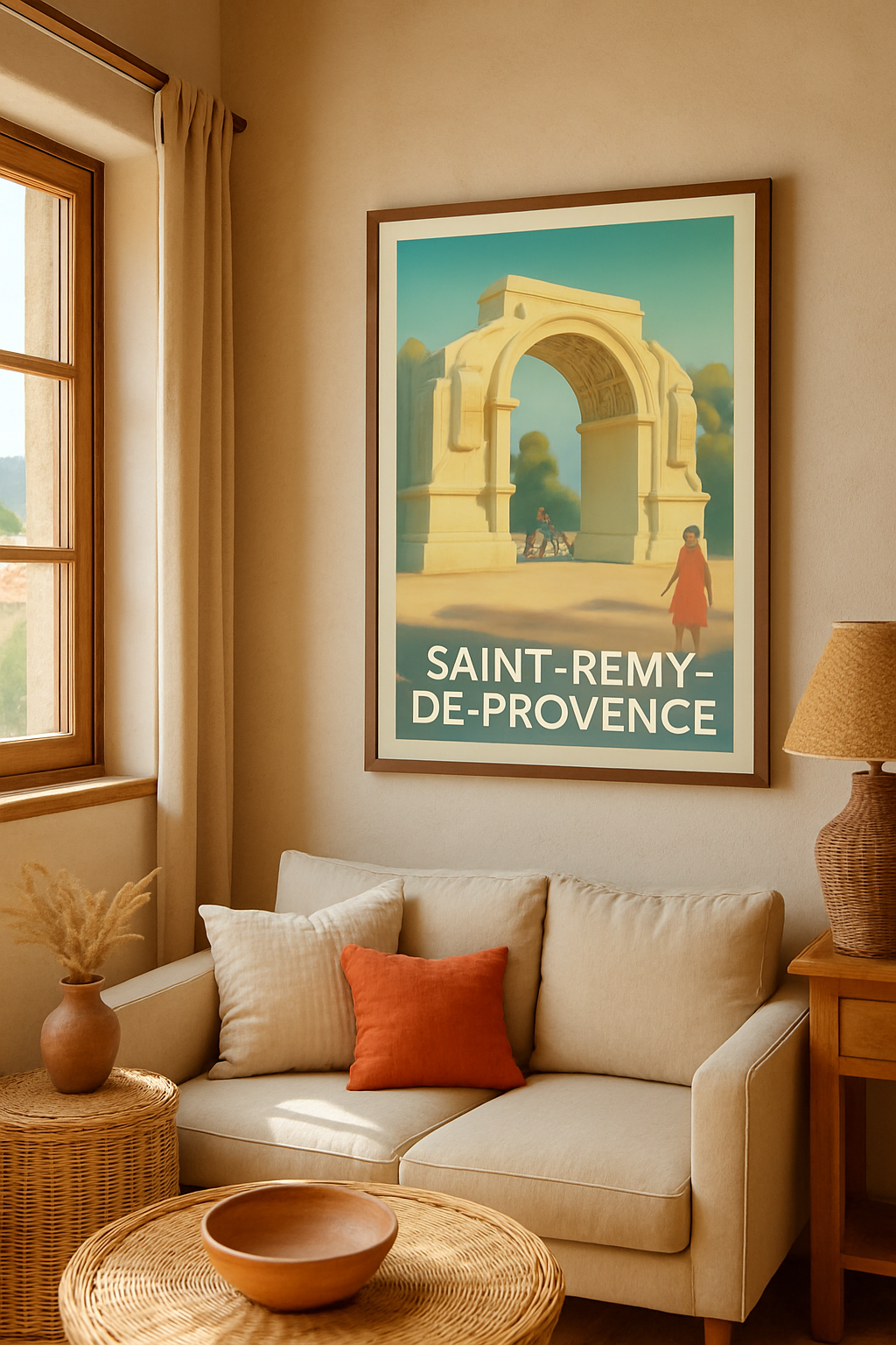 Affiche Saint-Rémy-de-Provence — L'élégance intemporelle en Provence · poster d'art de Saint-Rémy-de-Provence