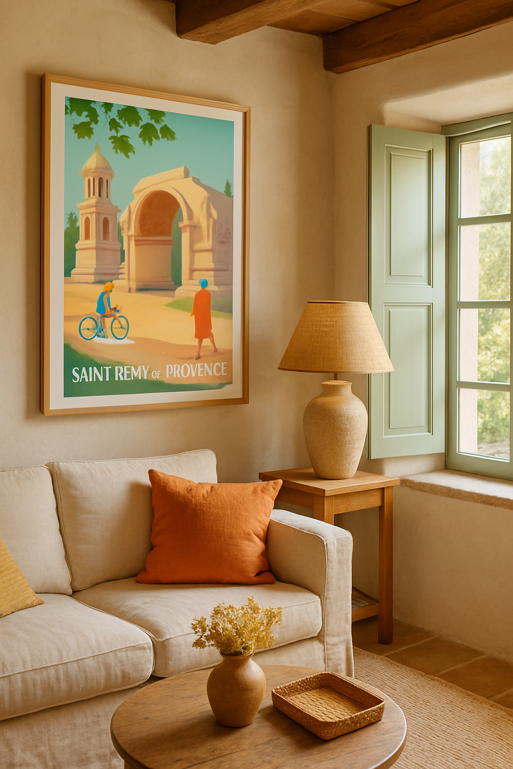 Affiche Saint-Rémy-de-Provence — Un charme provençal intemporel · poster d'art de Saint-Rémy-de-Provence