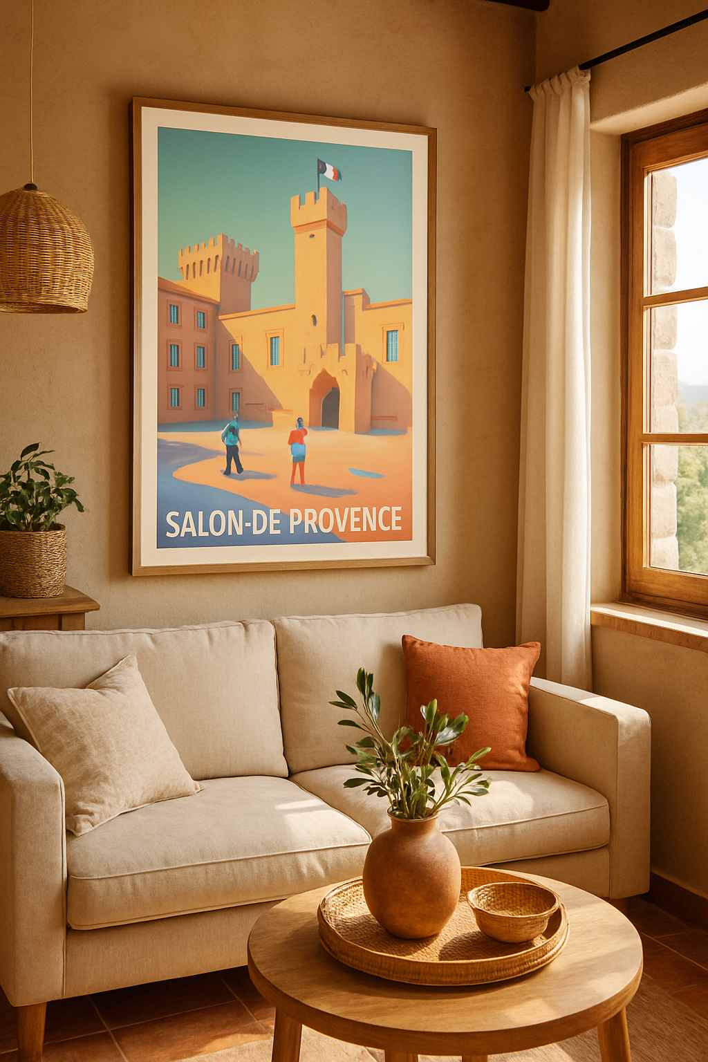 Affiche Salon-de-Provence — Lumière et histoire au cœur de la Provence · poster d'art de Salon-de-Provence