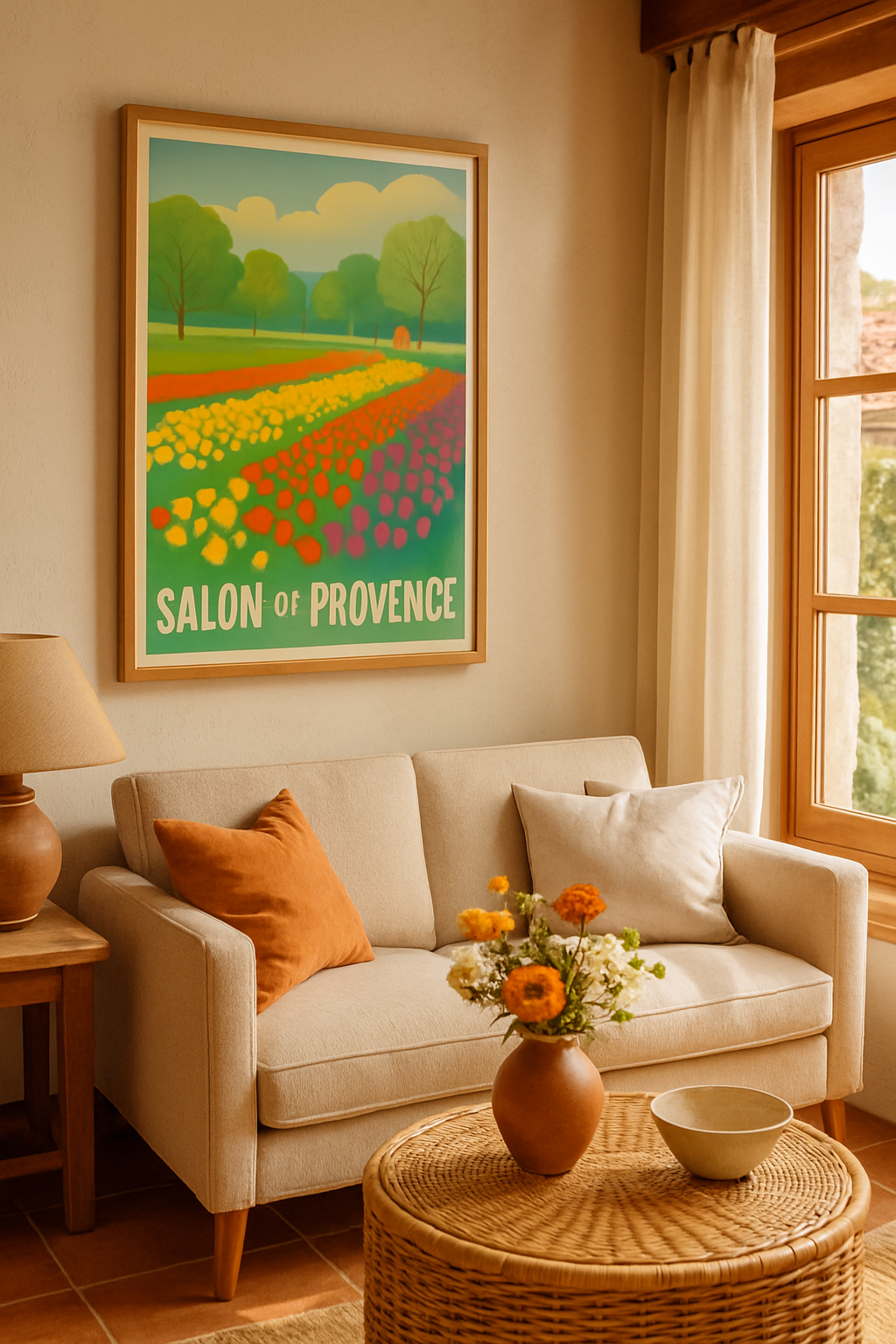 Affiche Salon-de-Provence — Nature et couleurs éclatantes · poster d'art de Salon-de-Provence