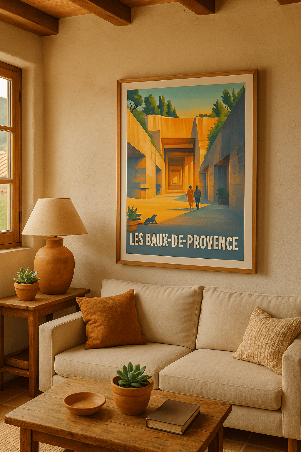 Affiche Les Baux-de-Provence - Lumière sculptée et charme provençal - Afich