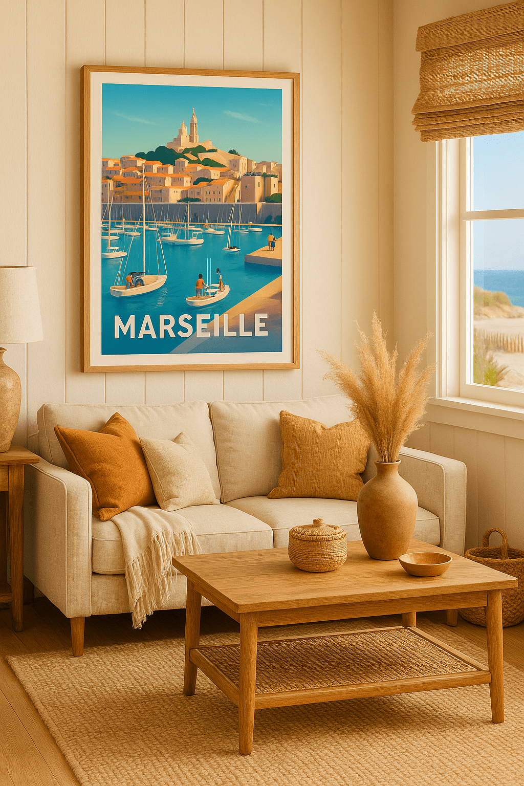 Affiche Marseille — Le charme intemporel du Vieux-Port · poster d'art de Marseille
