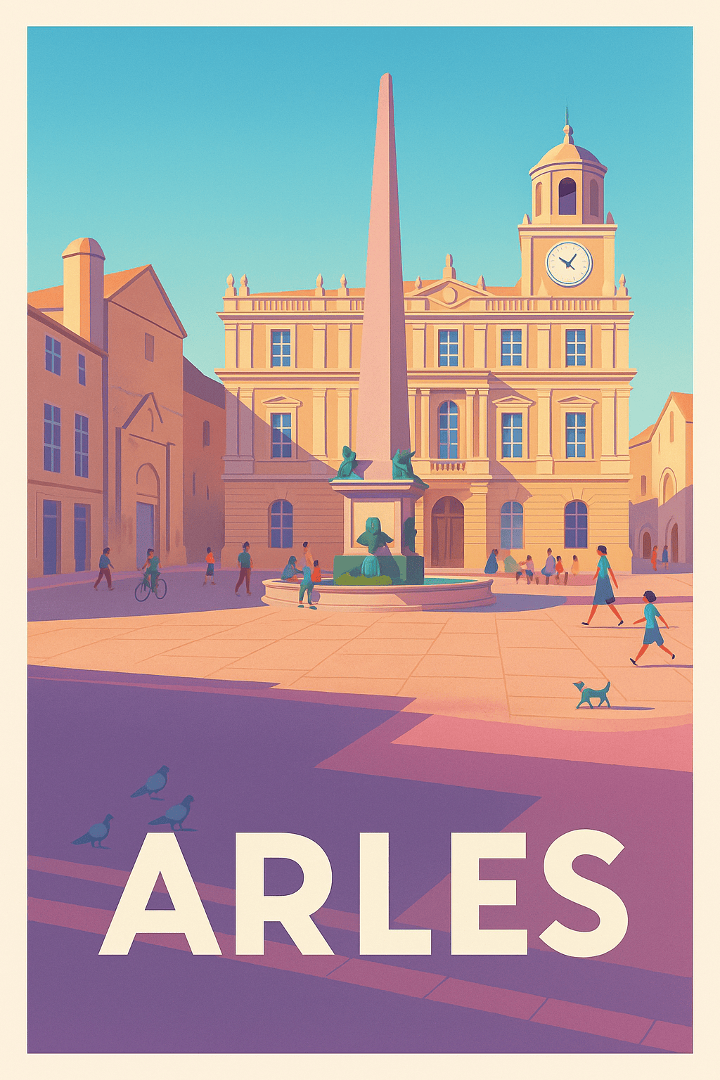 Affiche Arles — Charme et lumière du cœur historique · poster d'art de Arles