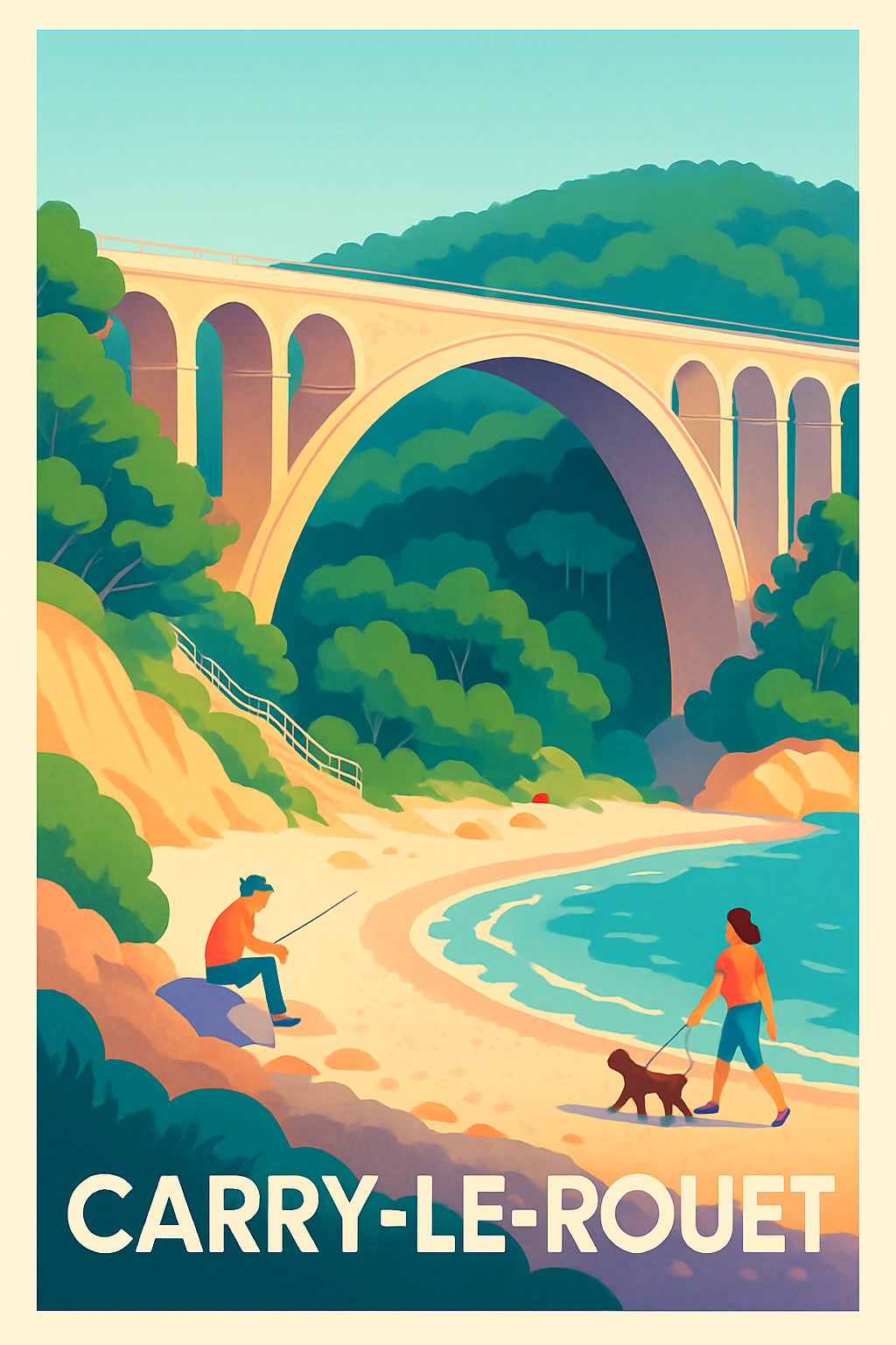 Bouches-du-Rhône France Pas de Cadre / 20 × 30cm Affiche de Carry-le-Rouet - Escapade entre mer et nature
