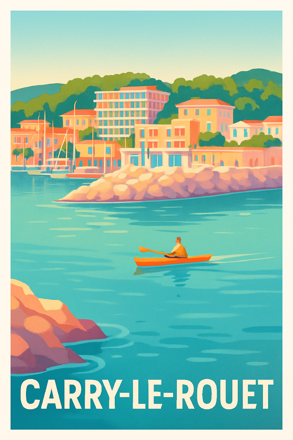 Bouches-du-Rhône France Pas de Cadre / 20 × 30cm Affiche de Carry-le-Rouet - Évasion et douceur méditerranéenne