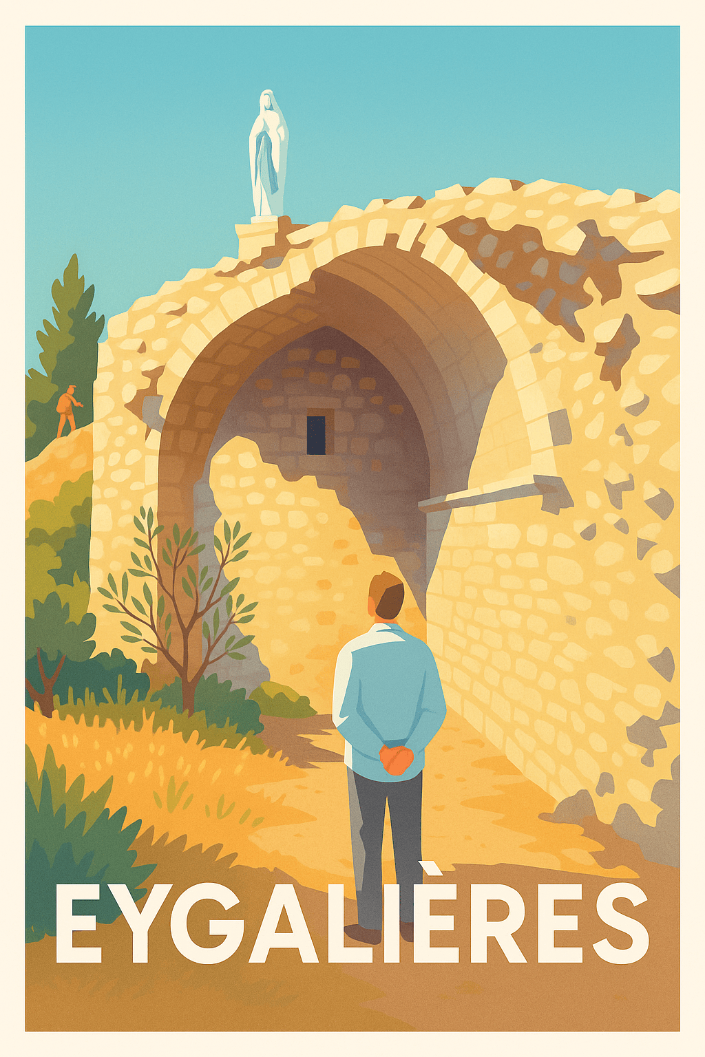Affiche Eygalières — Le charme authentique provençal · poster d'art de Eygalières
