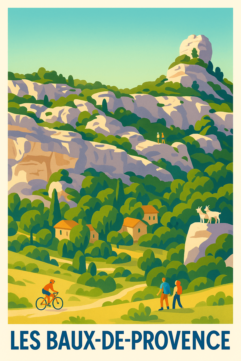 Affiche Les Baux-de-Provence — Évasion au cœur des Alpilles · poster d'art de Les Baux-de-Provence