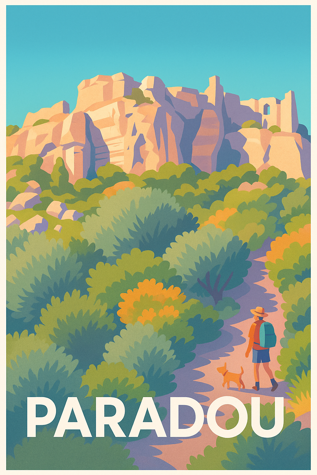 Bouches-du-Rhône France Pas de Cadre / 20 × 30cm Affiche de Paradou - Évasion et nature en Provence