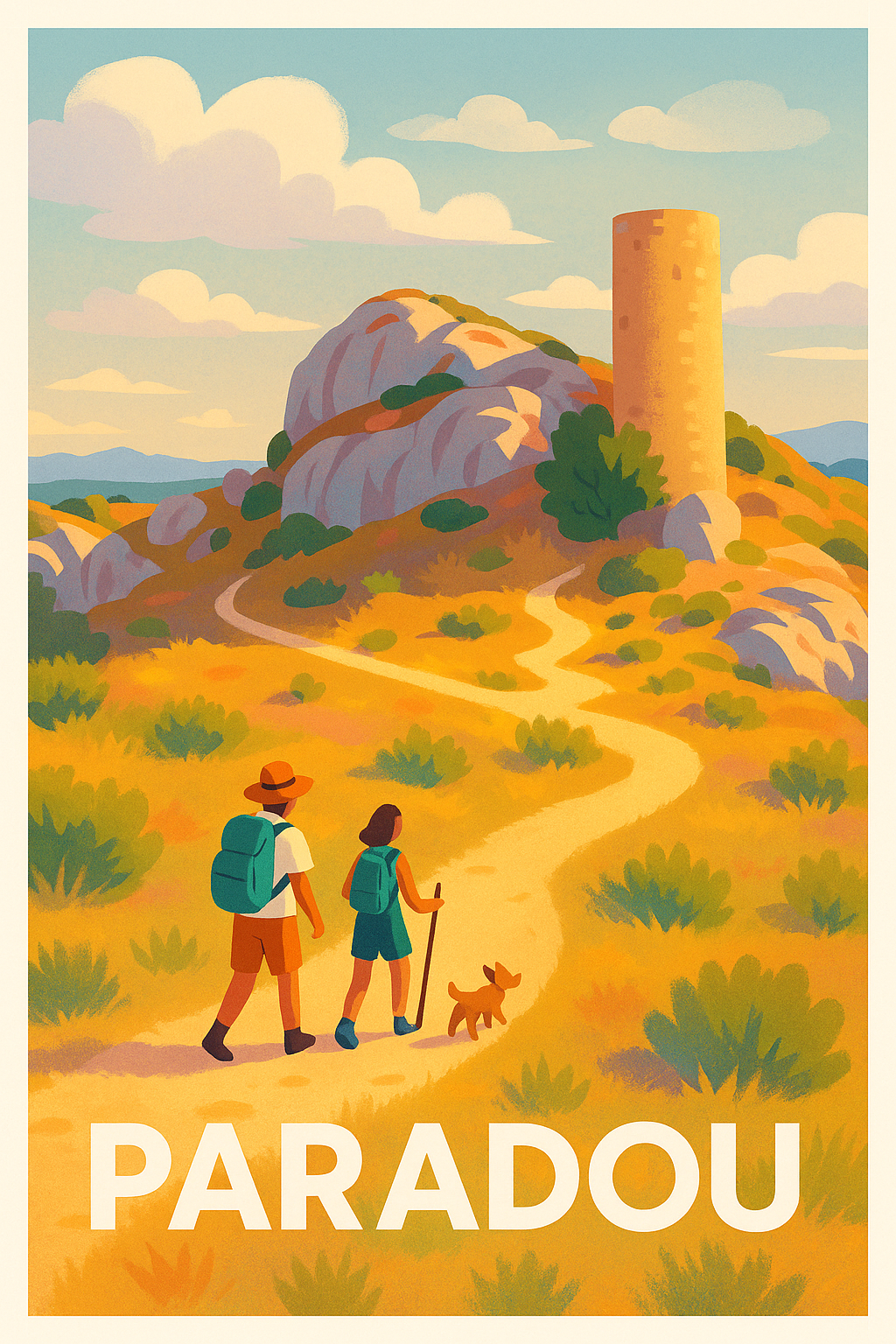 Bouches-du-Rhône France Pas de Cadre / 20 × 30cm Affiche de Paradou - Évasion nature et patrimoine