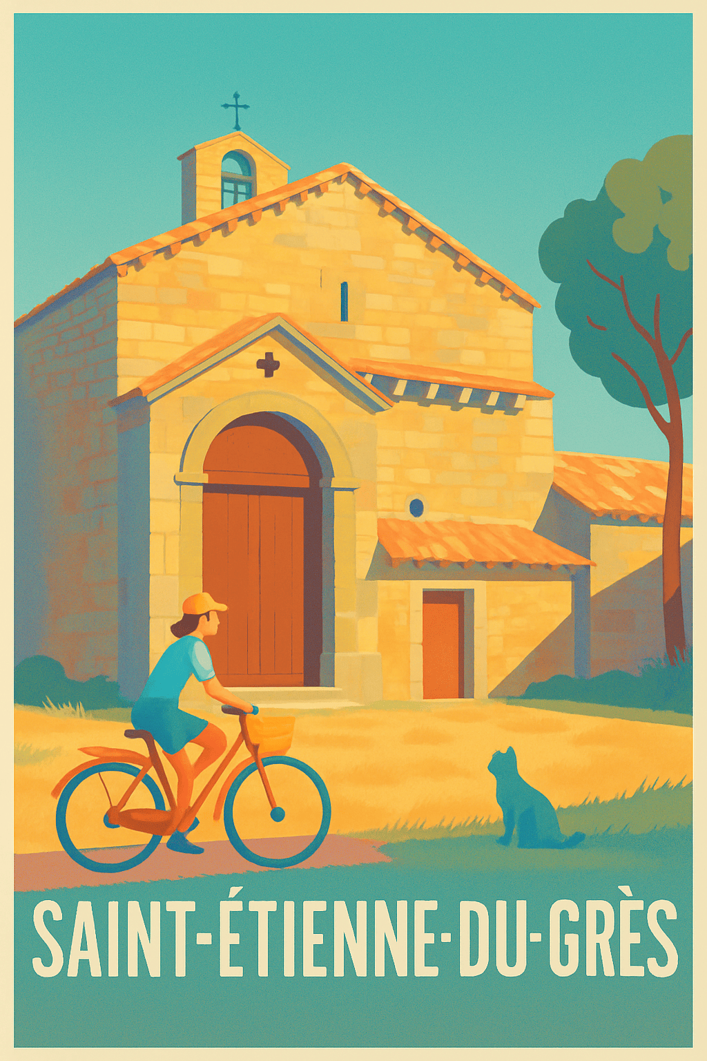 Affiche Saint-Étienne-du-Grès — Charme Provençal et Sérénité · poster d'art de Saint-Étienne-du-Grès