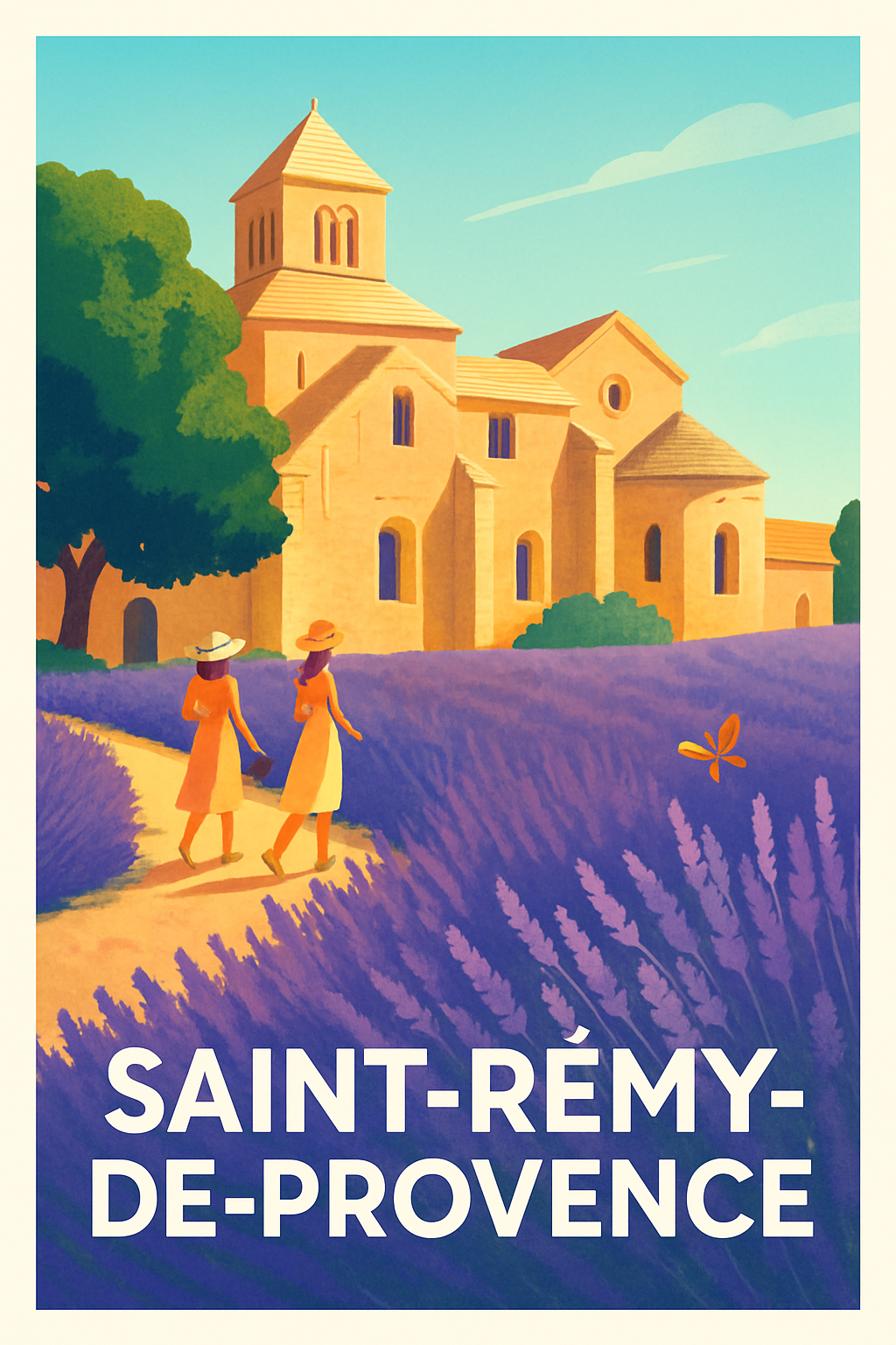 Affiche Saint-Rémy-de-Provence — Charme et douceur provençale · poster d'art de Saint-Rémy-de-Provence