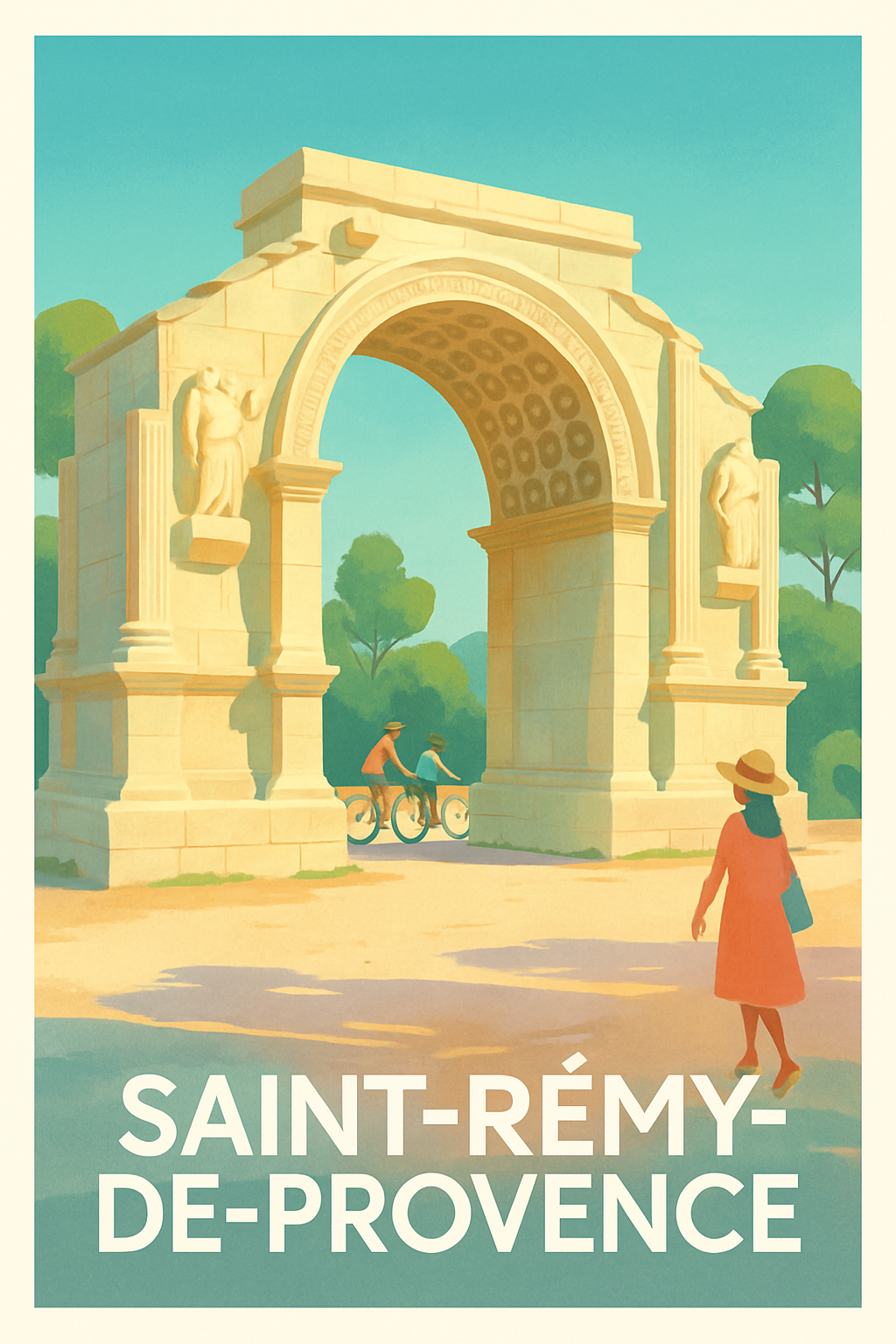Affiche Saint-Rémy-de-Provence — L'élégance intemporelle en Provence · poster d'art de Saint-Rémy-de-Provence
