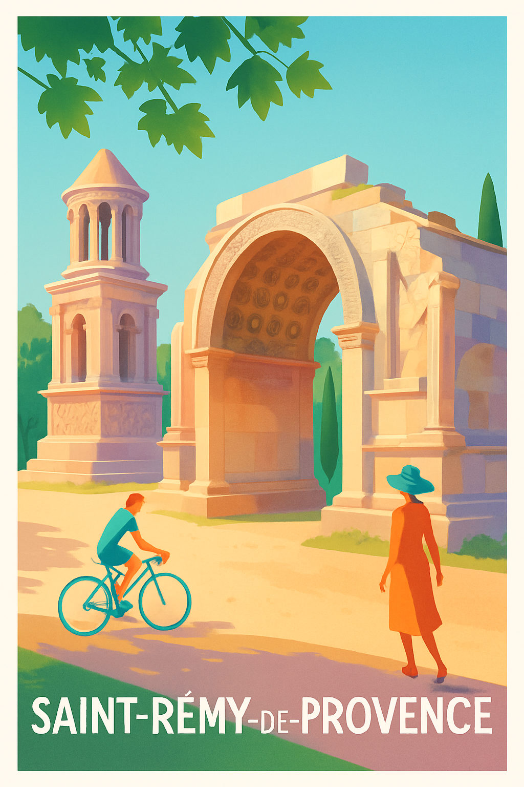 Bouches-du-Rhône France Pas de Cadre / 20 × 30cm Affiche de Saint-Rémy-de-Provence - Un charme provençal intemporel