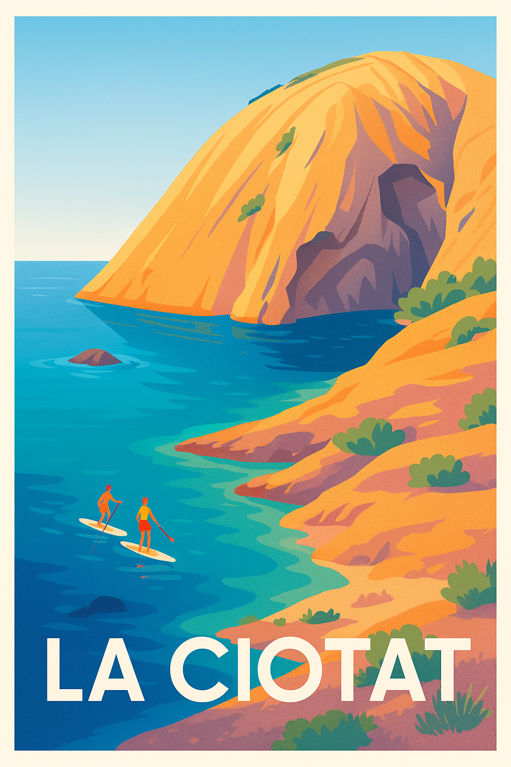 Bouches-du-Rhône France Pas de Cadre / 20 × 30cm Affiche La Ciotat - Évasion maritime au cœur de la Méditerranée