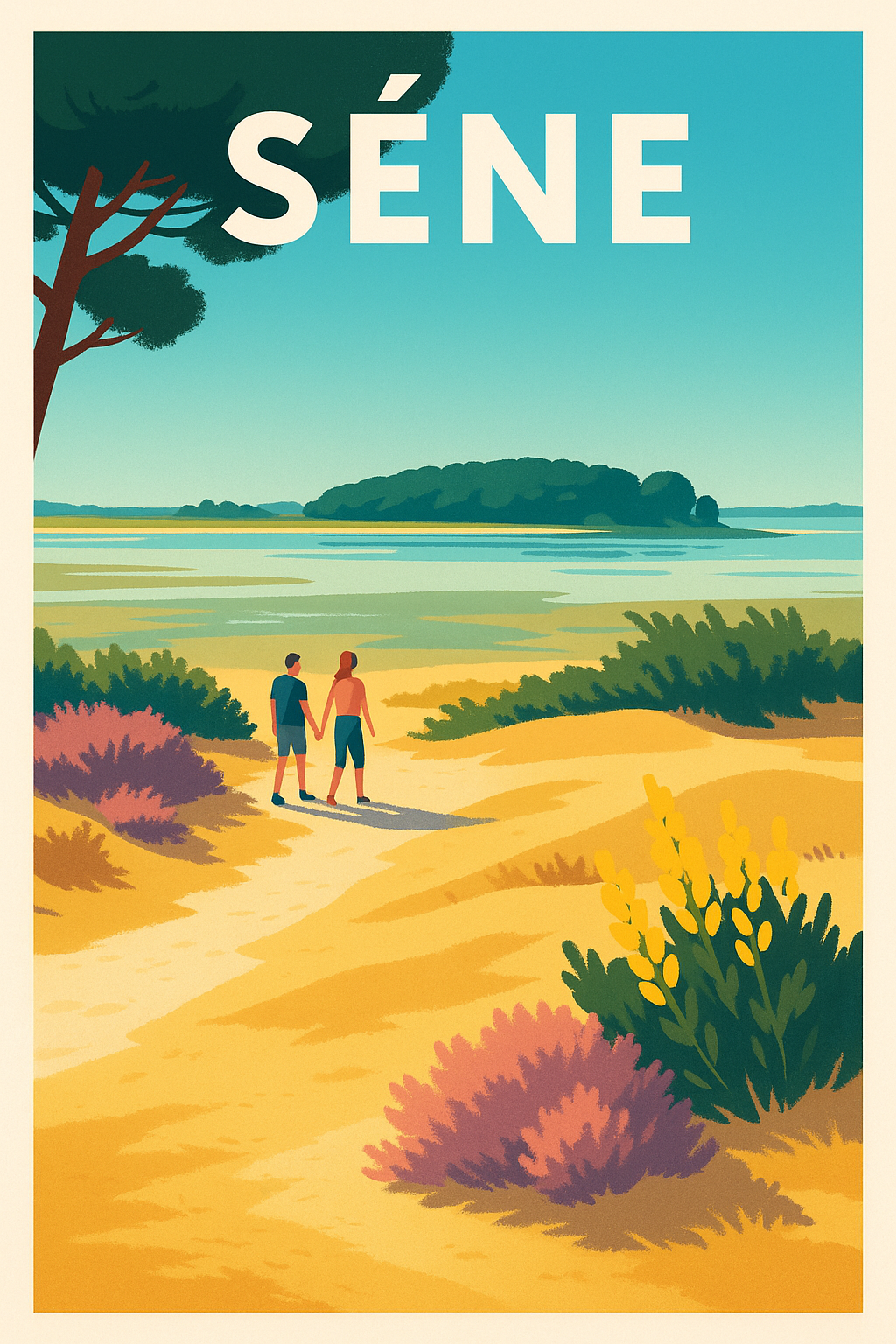 Affiche de Séné - Promenade au bord de l'eau en douceur