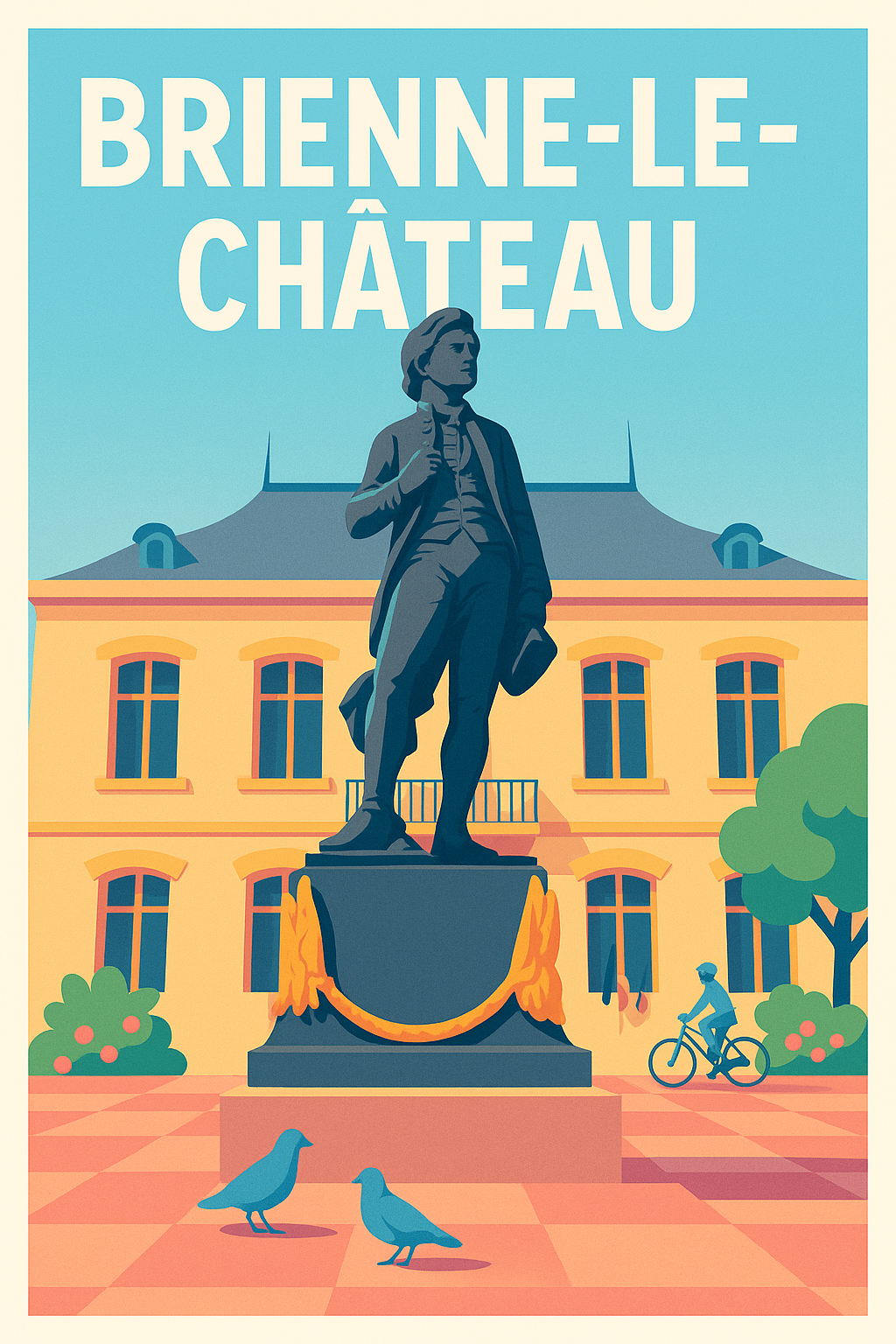 Affiche de Brienne-le-Château - Charme historique au pied de la statue