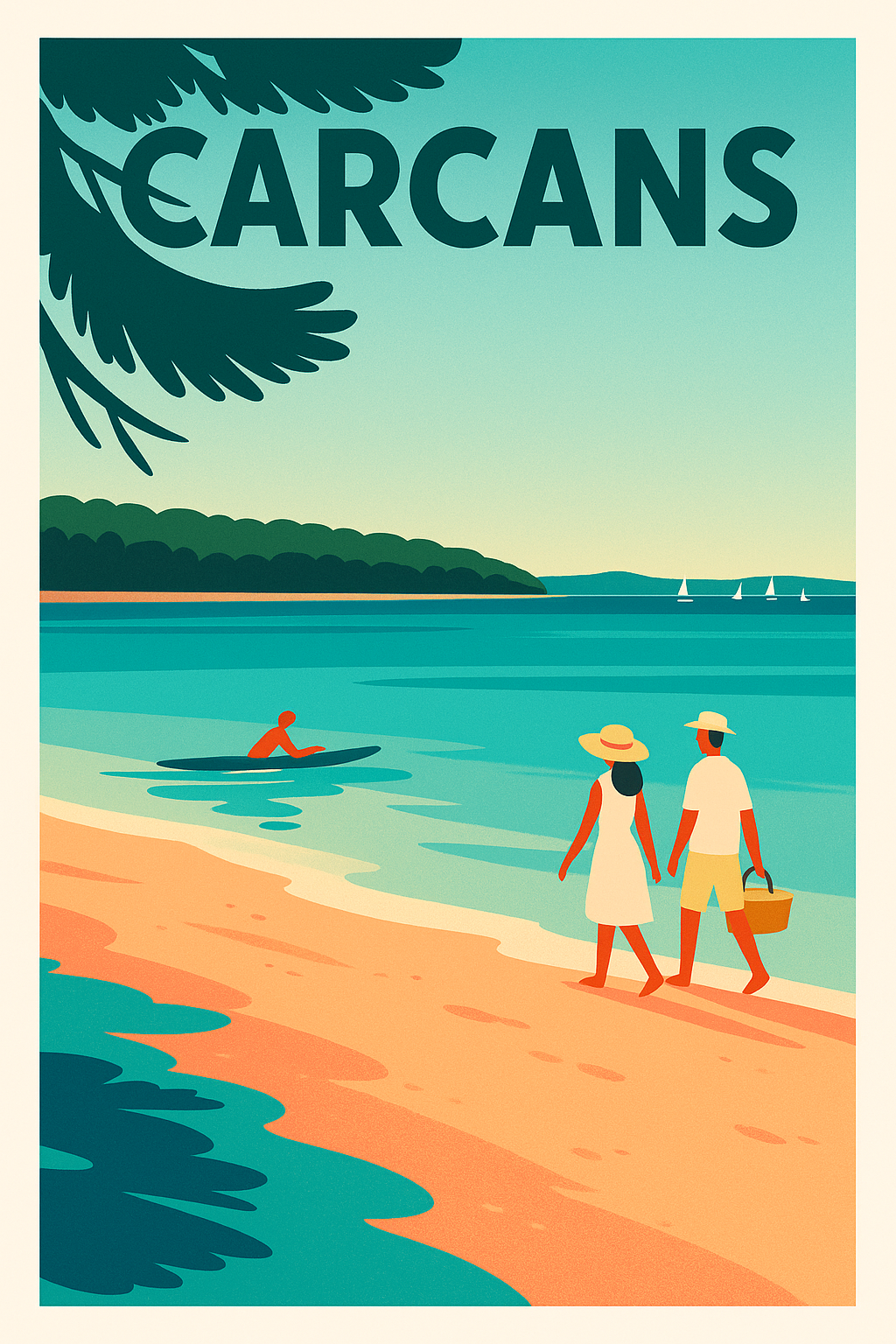 Affiche de Carcans - Promenade d'été au bord de l'océan
