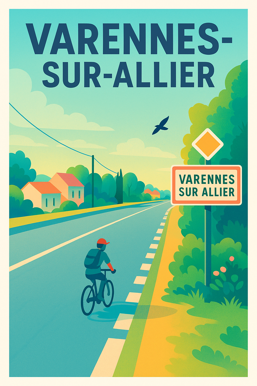 Affiche de Varennes-sur-Allier - Echappée Belle à Vélo