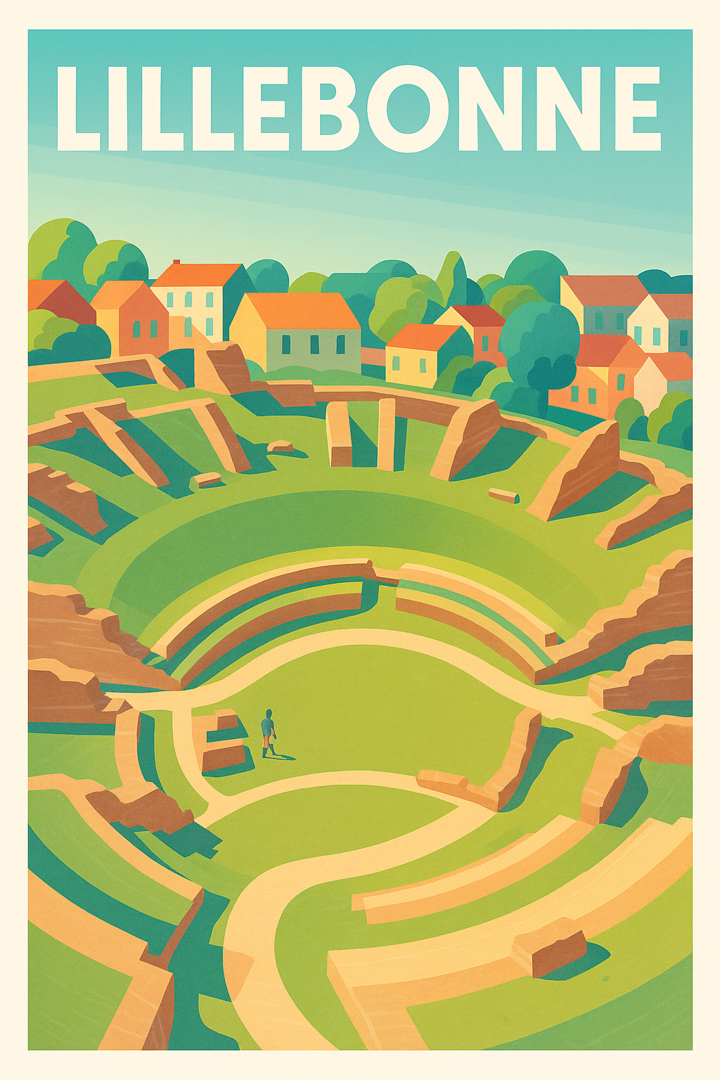 Affiche de Lillebonne - Voyage au cœur de l'antiquité normande