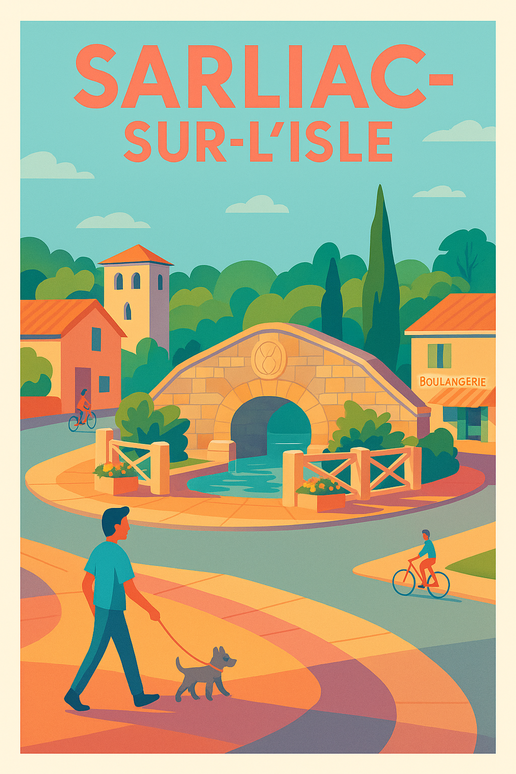 Affiche de Sarliac-sur-l'Isle - Charme et sérénité au bord de l'eau
