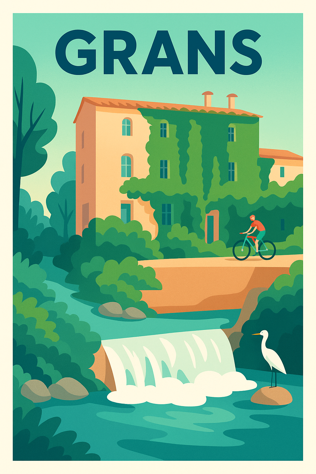 Affiche de Grans - Charme naturel et sérénité provençale