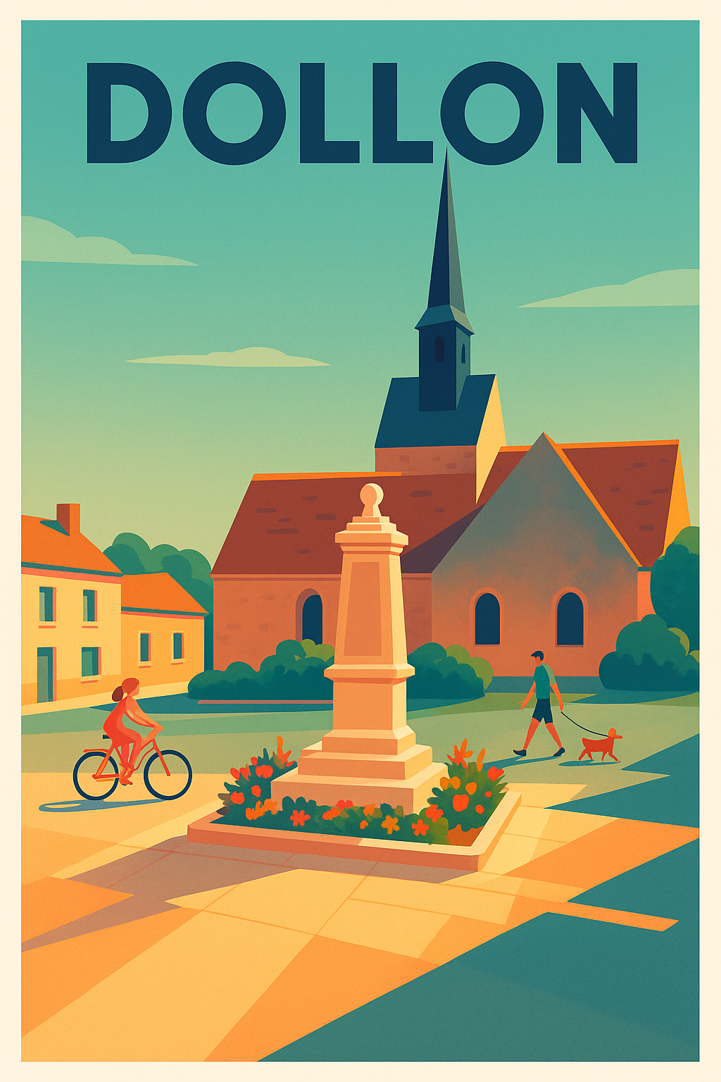 Affiche de Dollon - Charme paisible du village normand
