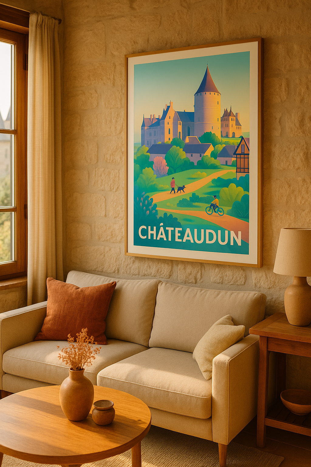 Mise en situation Affiche Châteaudun - Charme historique au cœur du Loir-et-Cher