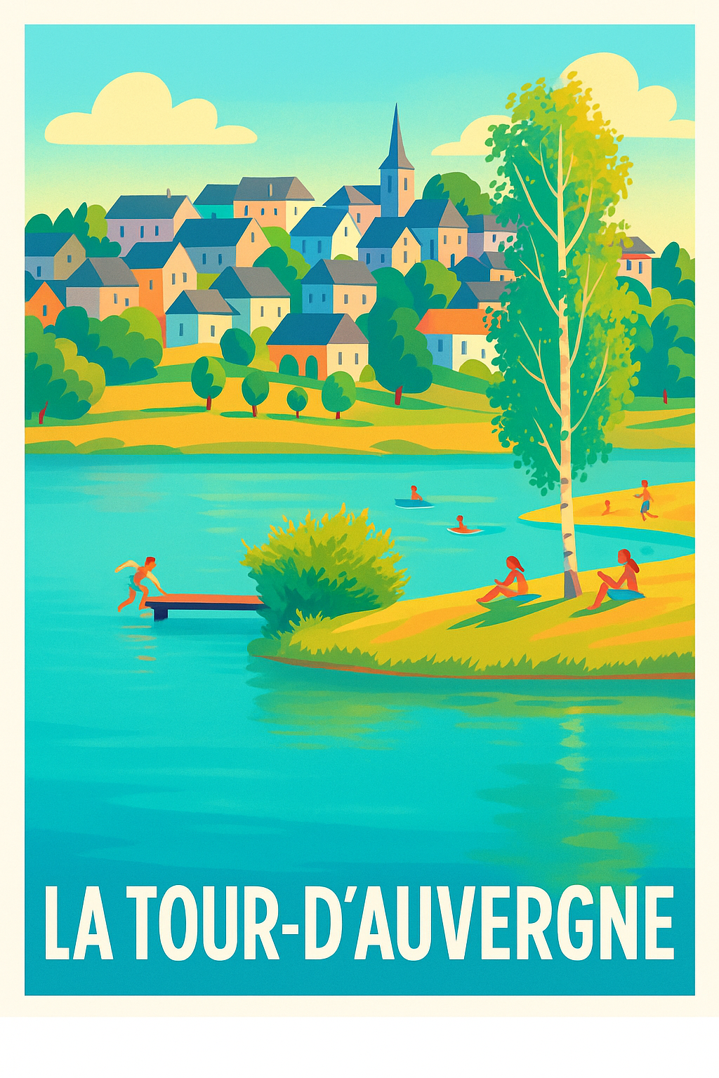 Affiche La Tour-d’Auvergne — Évasion au cœur de la nature auvergnate · poster d'art de La Tour-d’Auvergne