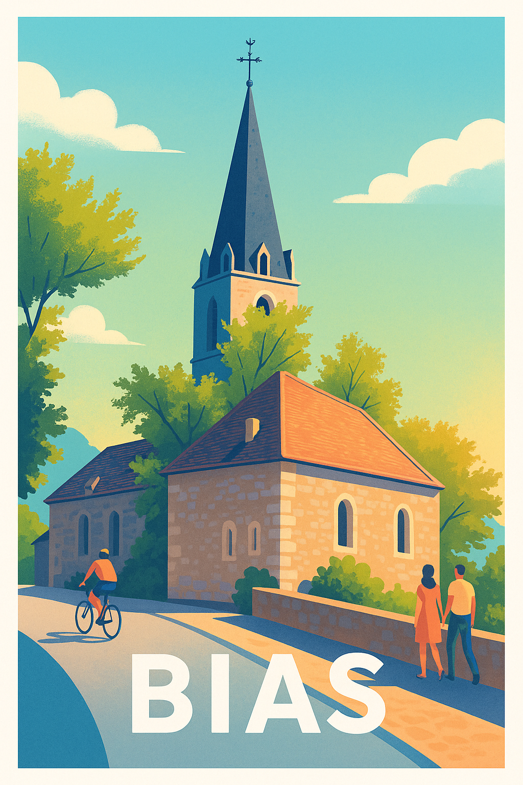 Affiche de Bias - Charme pittoresque et sérénité champêtre