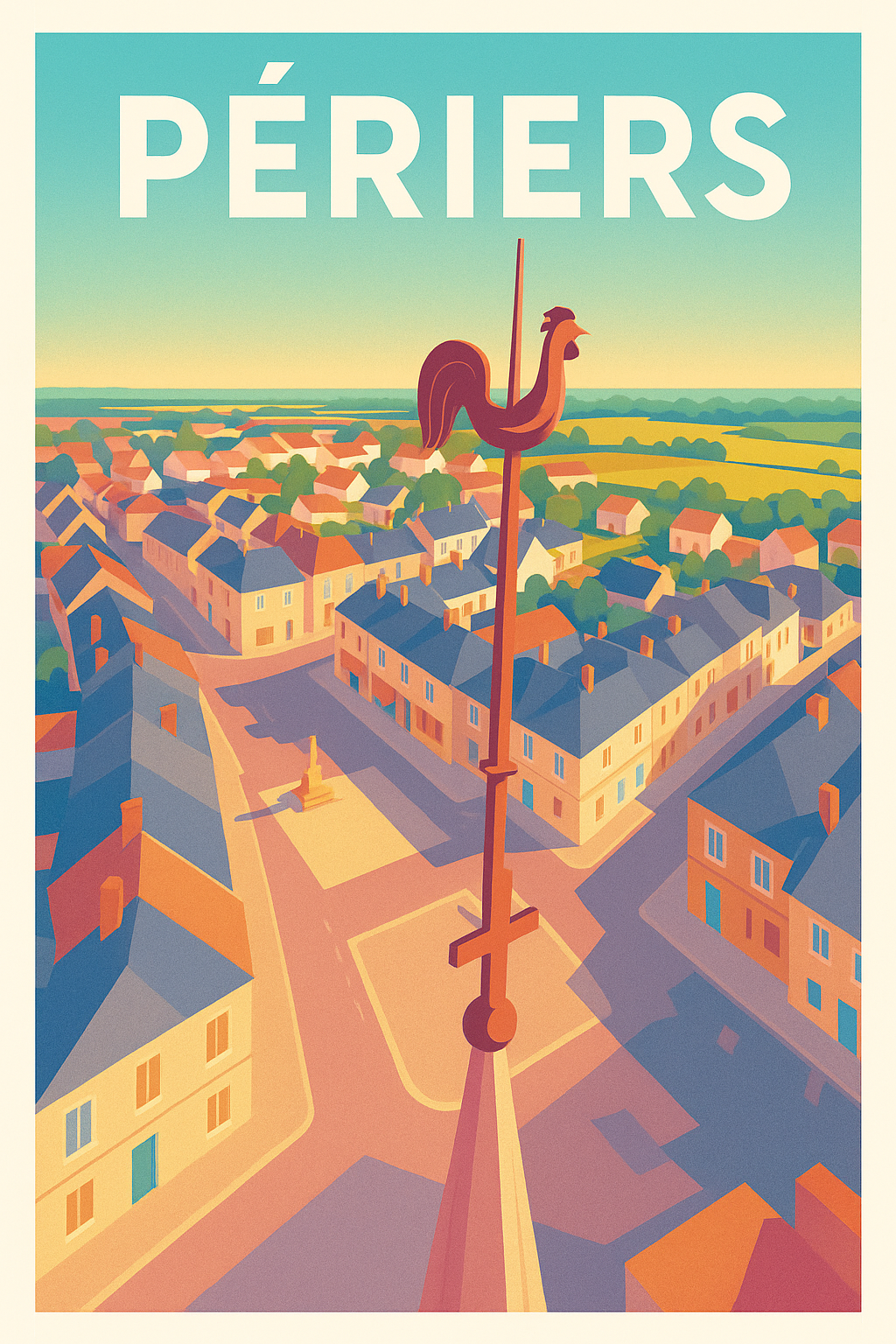 Affiche de Périers - Une vue emblématique au sommet