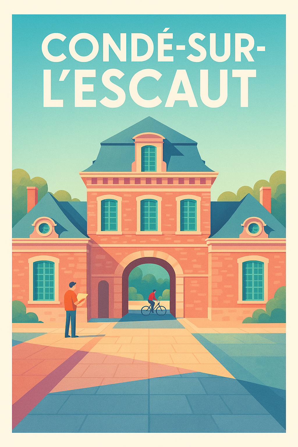 Affiche de Condé-sur-l'Escaut - Charme et architecture en lumière