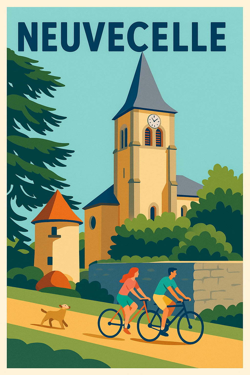 Affiche de Neuvecelle - Balade Champêtre en Vélo