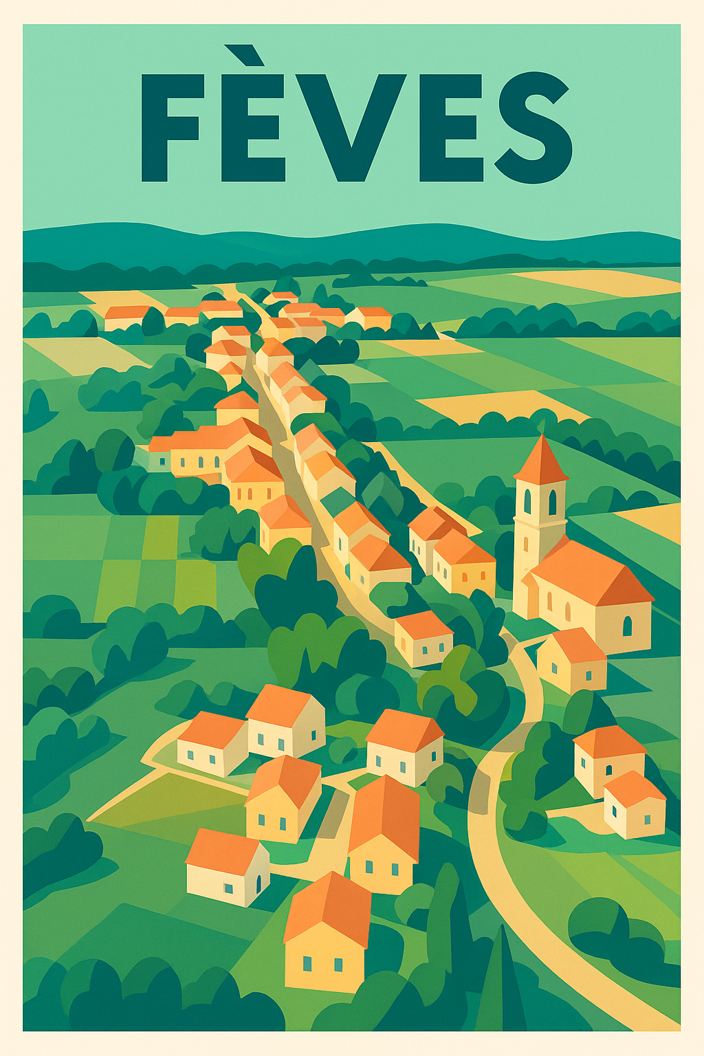Affiche de Fèves - Charme rural et douceur de campagne
