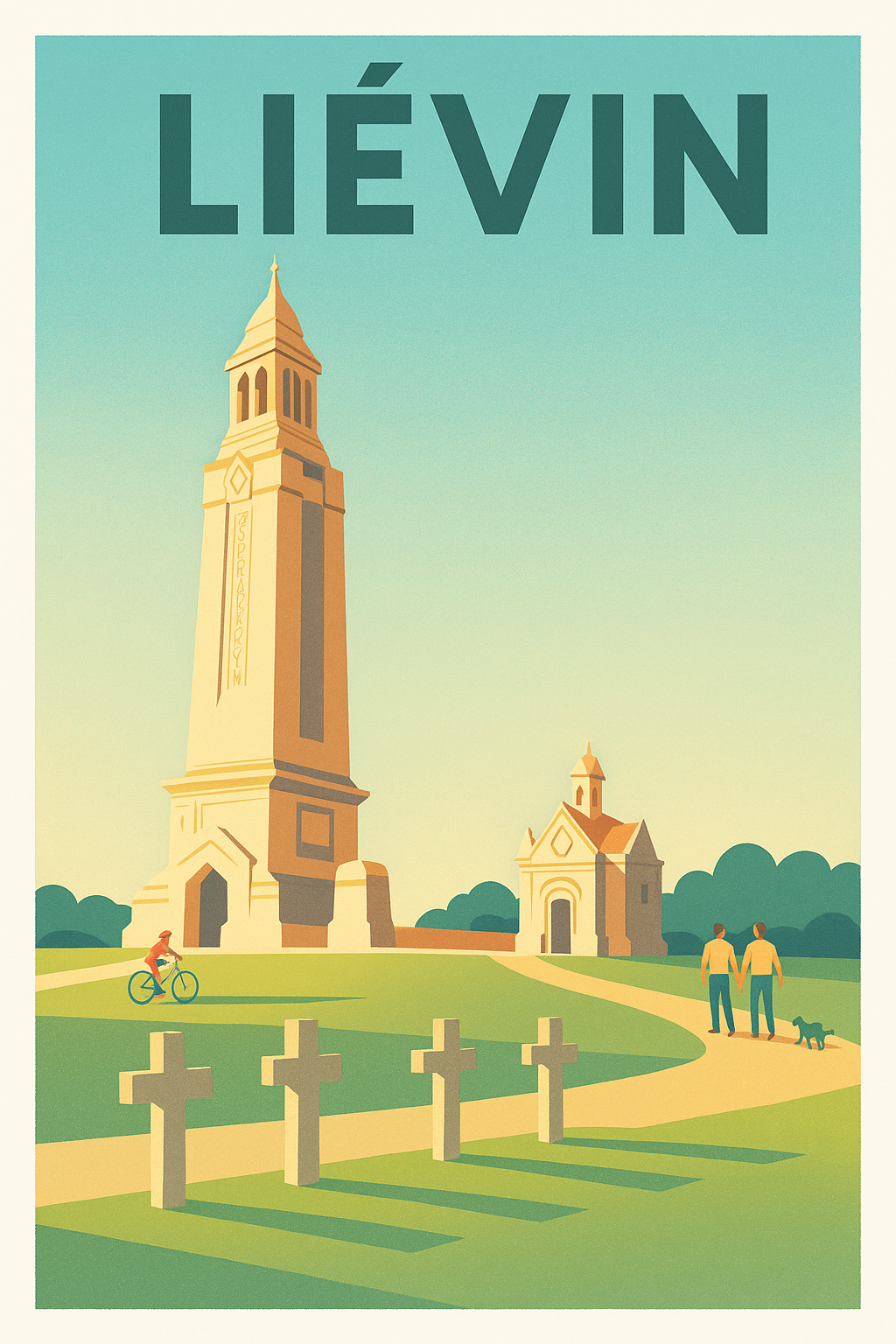 Affiche Liévin — Sérénité et Mémoire · poster d'art de Liévin