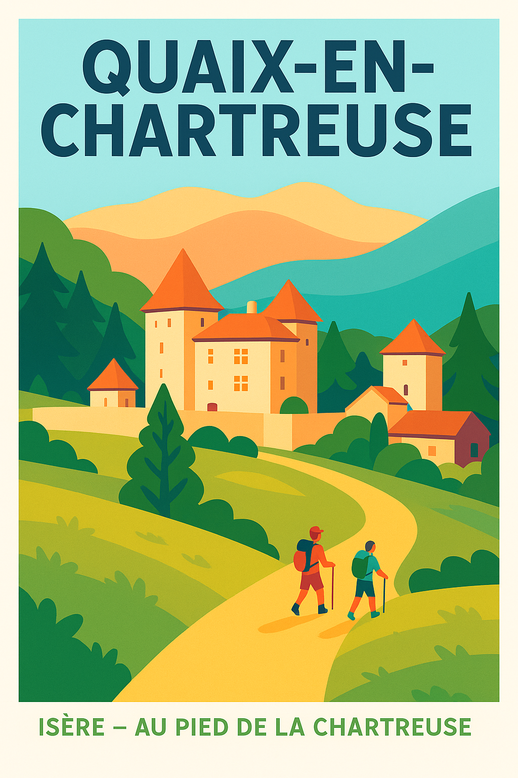 Affiche de Quaix-en-Chartreuse - L'appel des montagnes et des sentiers fleuris