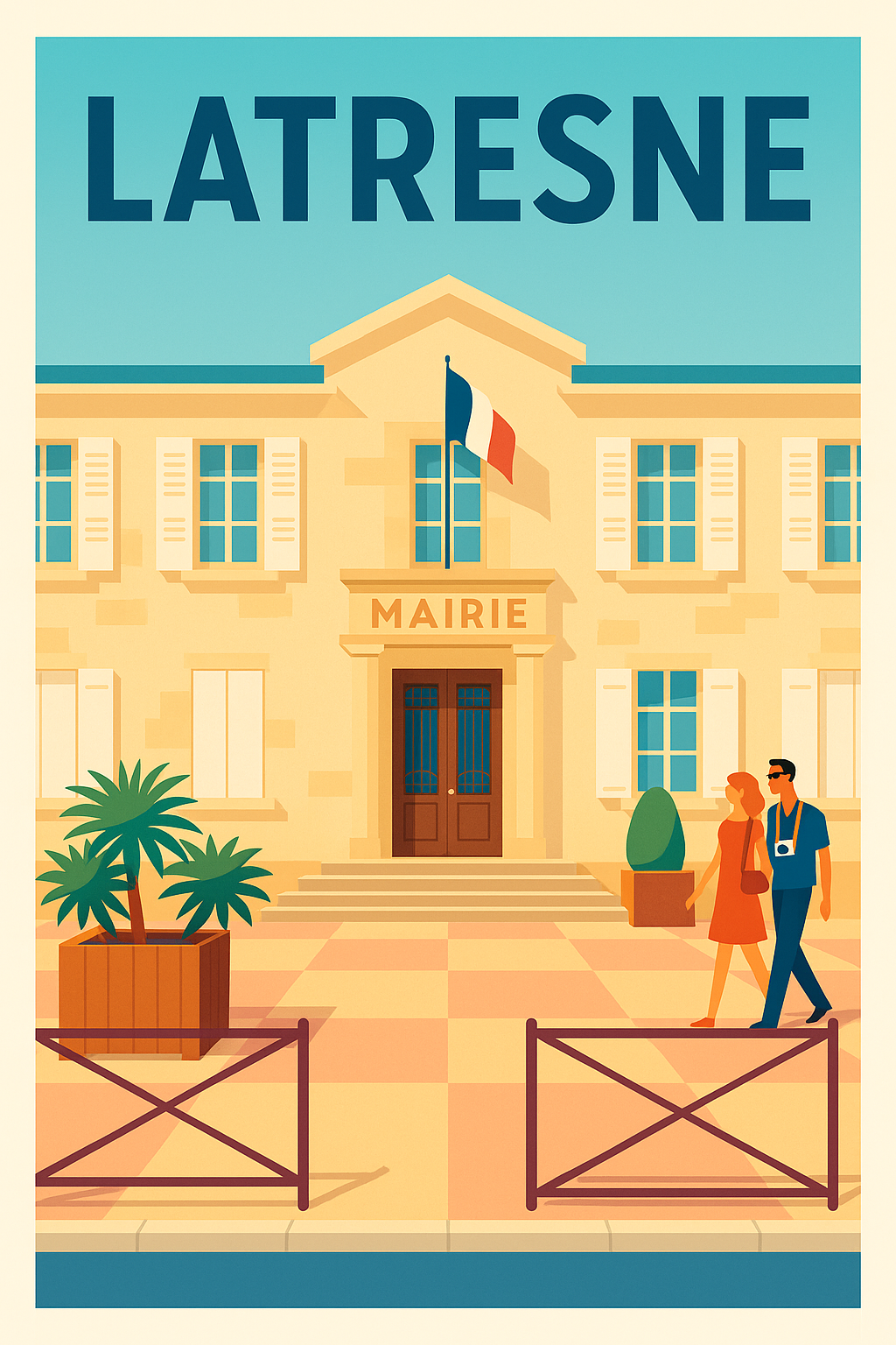 Affiche de Latresne - Charme et élégance de la mairie