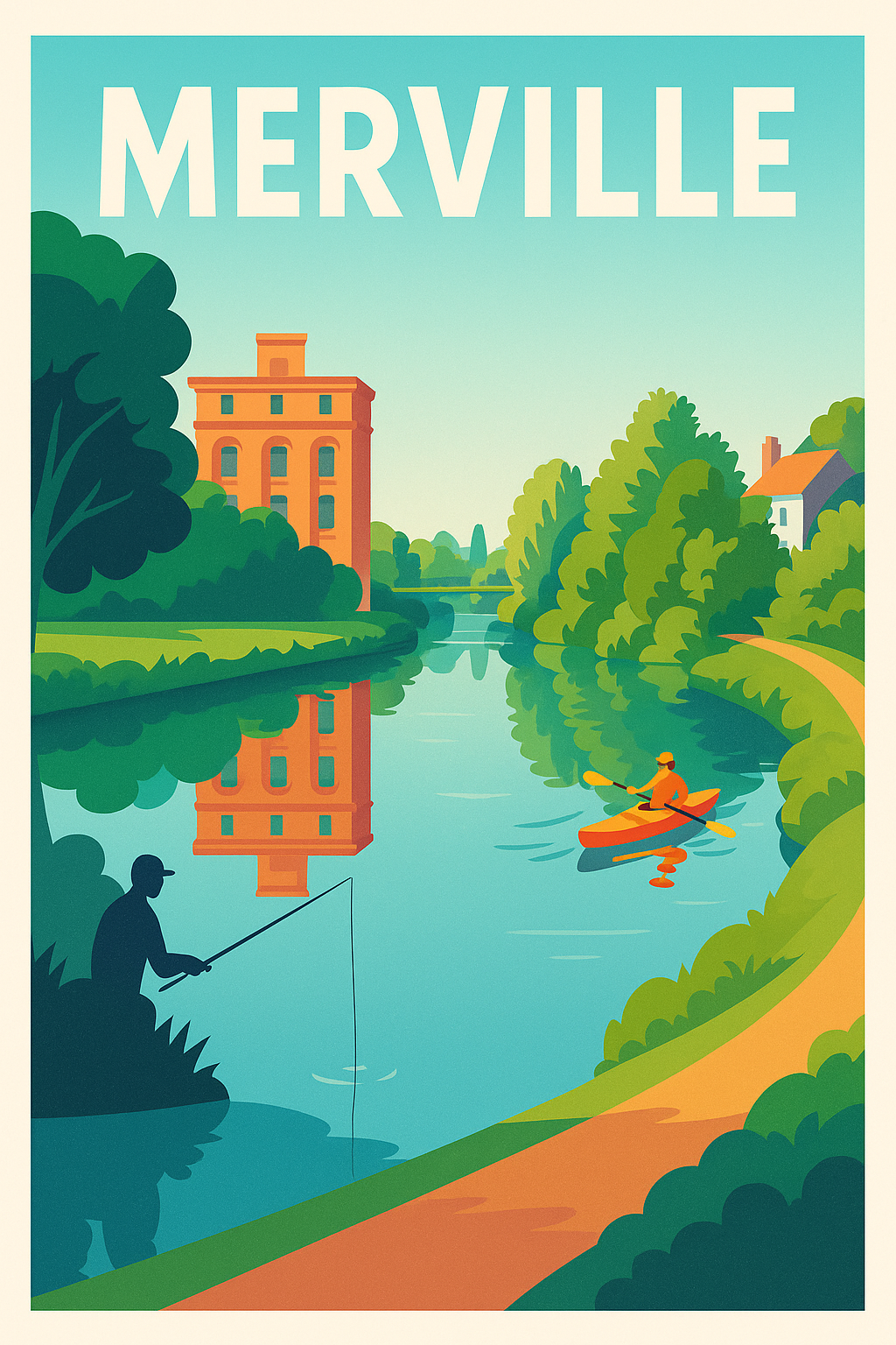 Affiche de Merville - Tranquillité au fil de l'eau