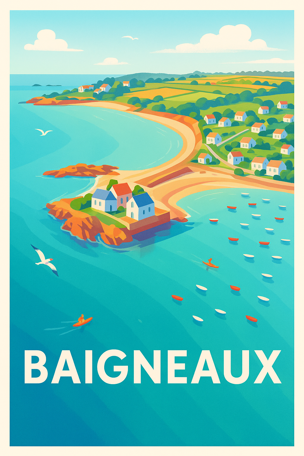Affiche de Baigneaux - Évasion côtière ensoleillée