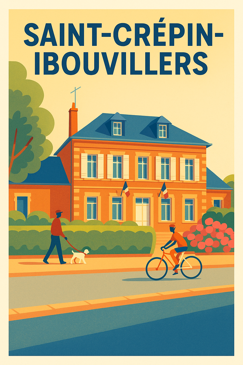 Affiche de Saint-Crépin-Ibouvillers - Charme et douceur de vie en illustration