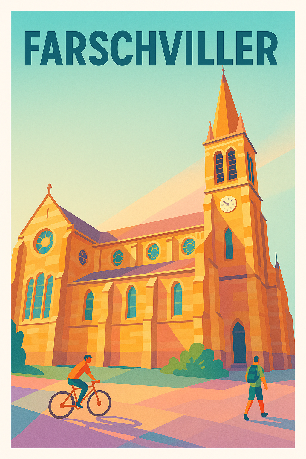 Affiche de Farschviller - Harmonie architecturale et lumière douce