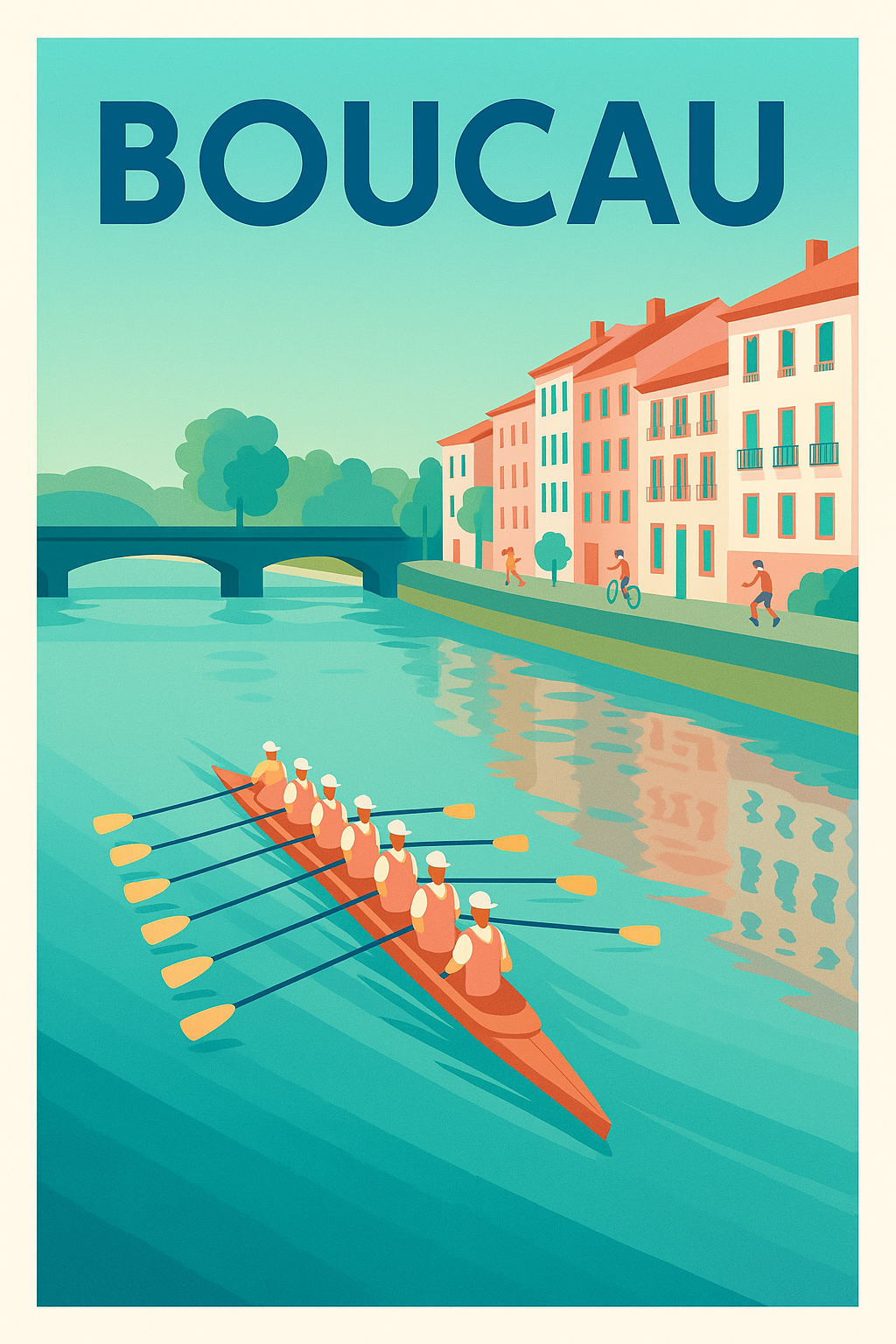 Affiche de Boucau - Harmonie sur les eaux paisibles