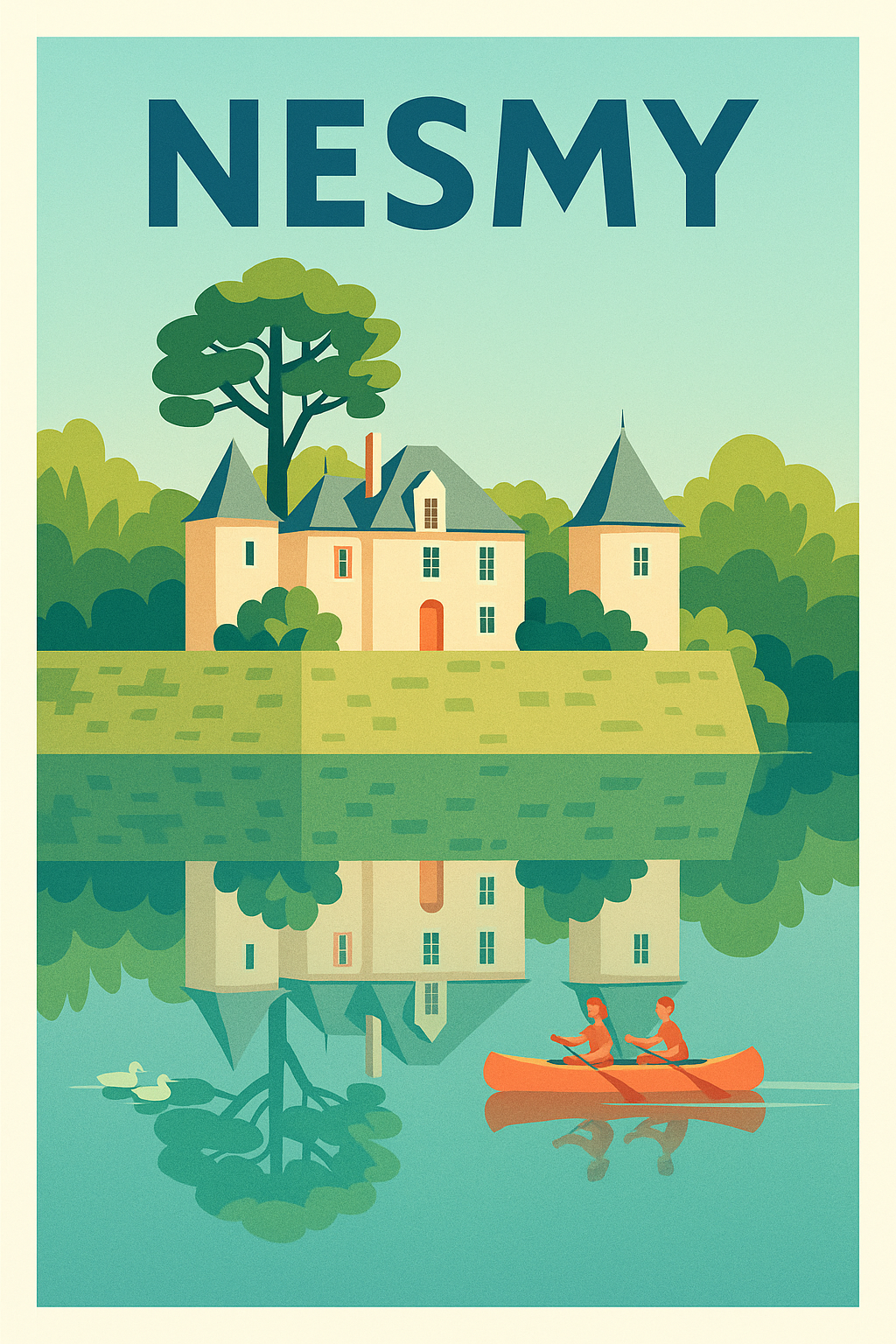 Affiche de Nesmy - L'élégance paisible au fil de l'eau