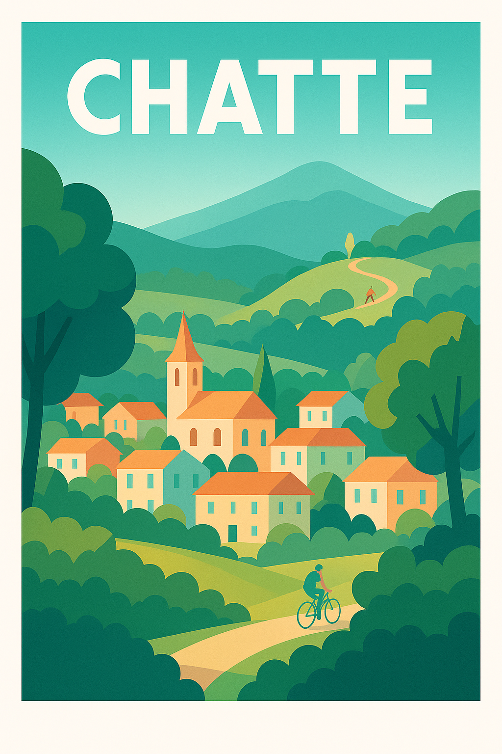 Affiche de Chatte - Havre de nature et douceur de vivre