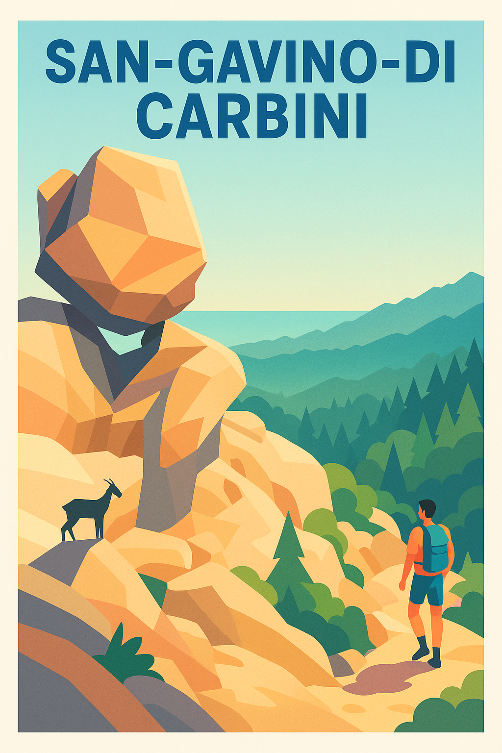 Affiche de San-Gavino-di-Carbini - L'appel de la nature sauvage Corse