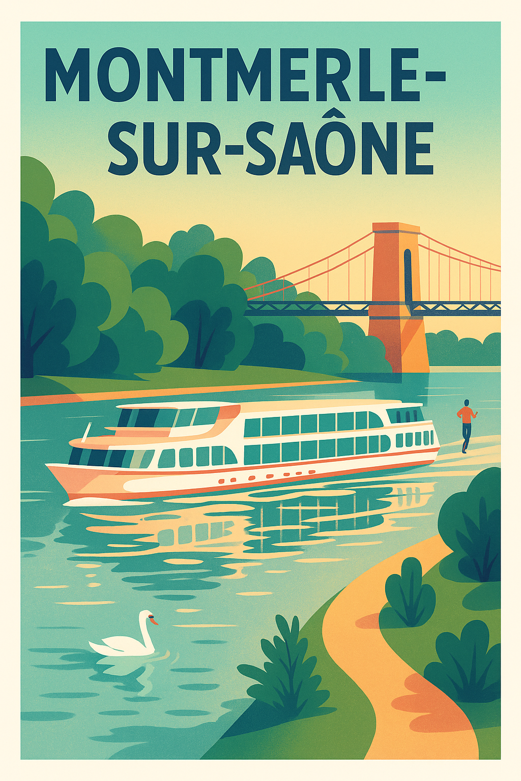 Affiche de Montmerle-sur-Saône - Sérénité au fil de l'eau