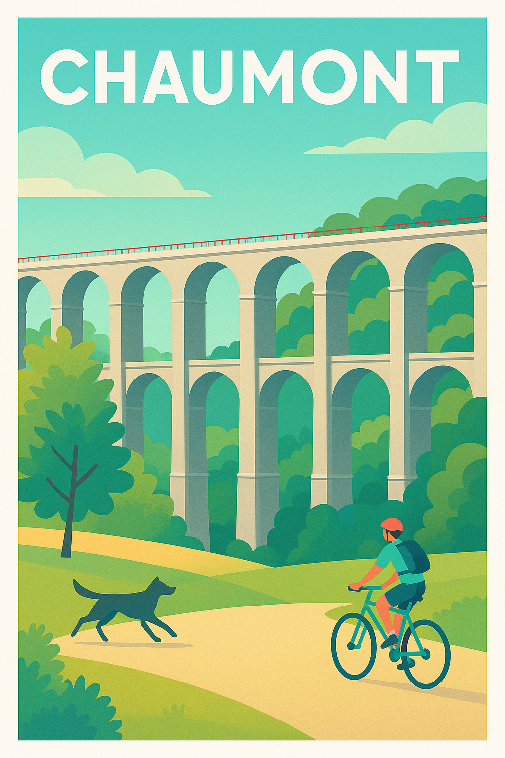 Affiche Chaumont — Le charme de la nature et du patrimoine · poster d'art de Chaumont