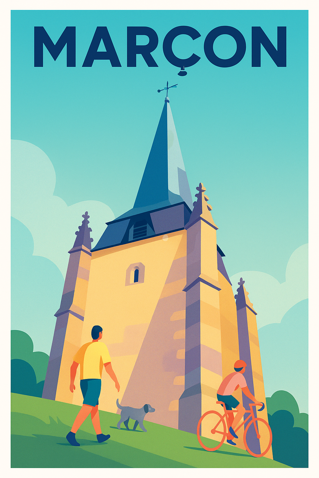Affiche de Marçon - Un Havre de Paix et de Patrimoine