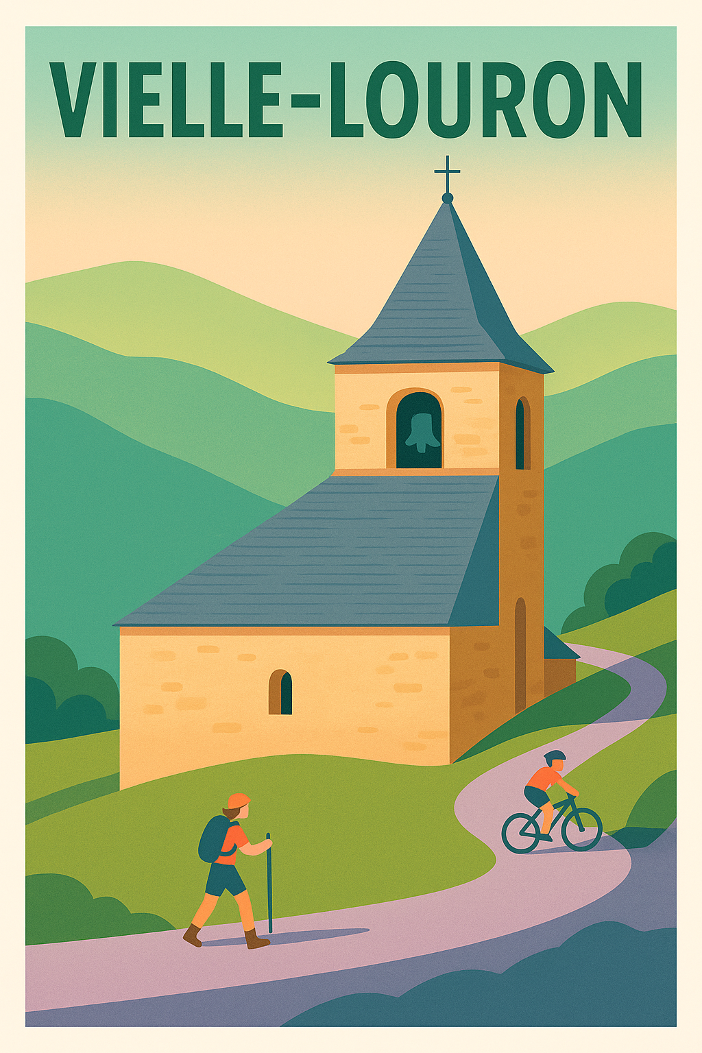 Affiche de Vielle-Louron - Évasion nature et patrimoine