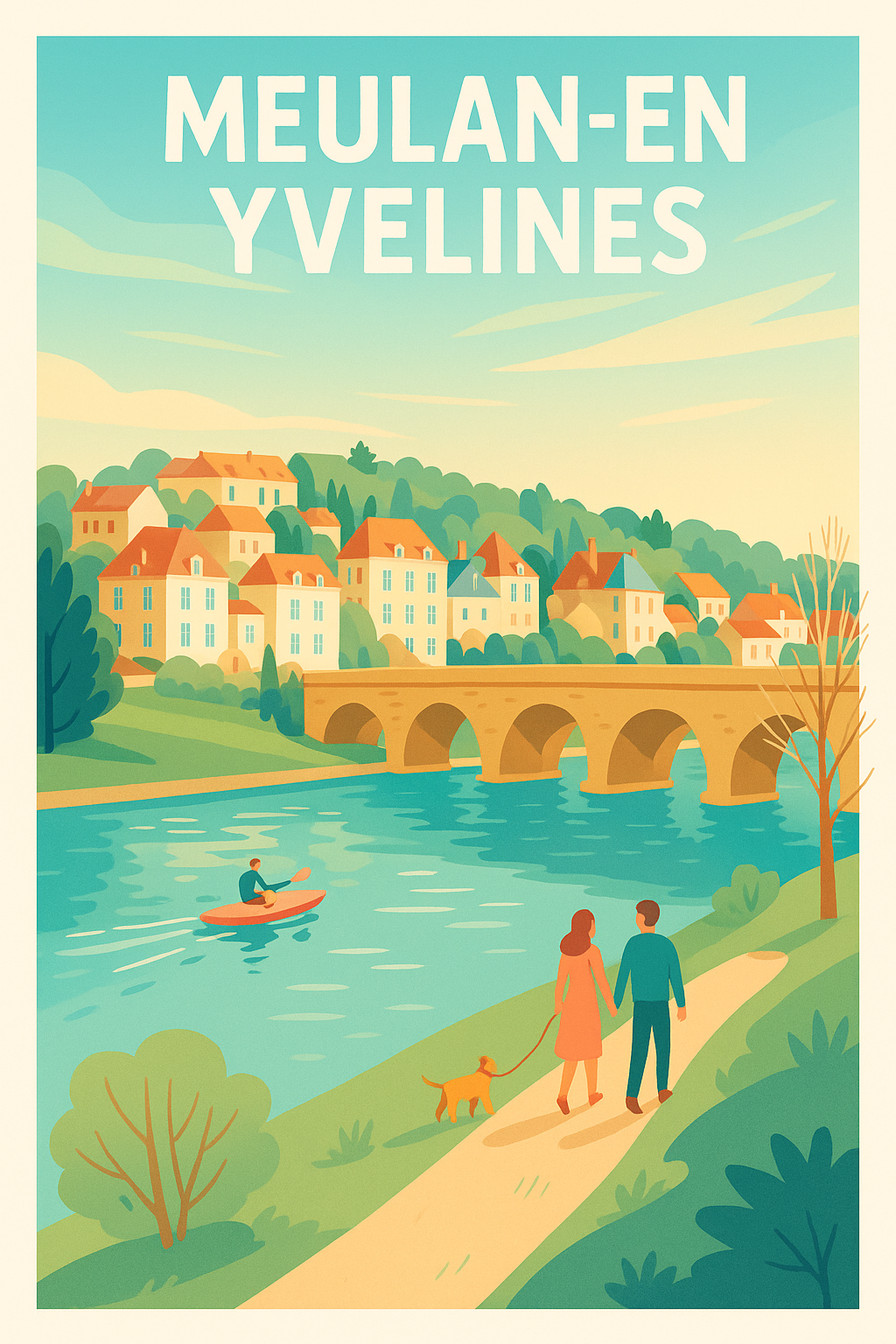 Affiche de Meulan-en-Yvelines - Charme bucolique au fil de l'eau